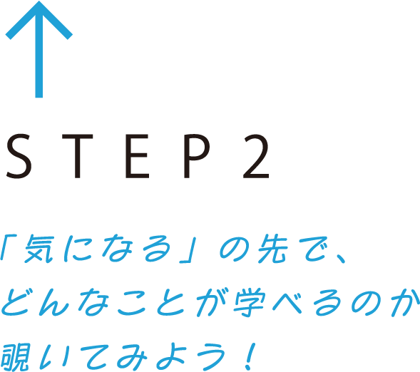 STEP2「気になる」の先で、どんなことが学べるのか覗いてみよう!